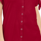 Karen Scott Women's Button Front Top Red Size X-Small