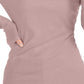 INC International Concepts Women's Square-Neck Ribbed Top Pink Size Medium