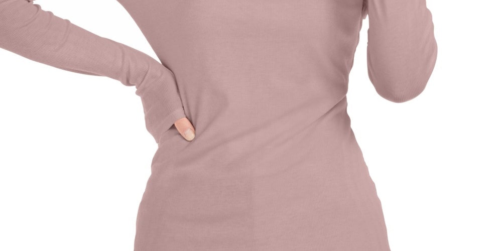 INC International Concepts Women's Square-Neck Ribbed Top Pink Size Medium