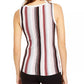 INC International Concepts Women's Striped Twist-Front Sweater Pink Size X-Small