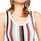 INC International Concepts Women's Striped Twist-Front Sweater Pink Size X-Small