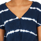Style & Co Women's Tie Dye Tie Front Top Navy Size XX-Large