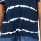Style & Co Women's Tie Dye Tie Front Top Navy Size XX-Large