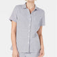 Karen Scott Women's Cotton Seersucker Shirt  Blue Size Large