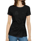 INC International Concepts Women's Ponte Knit Twist Top Black Size Small