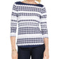 Charter Club Women's Supima Cotton Star Striped Top  Blue Size X-Small