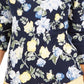 Charter Club Women's Floral-Print Boat-Neck Pima Cotton Top Blue Size Medium