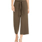 INC International Concepts Women's Tie-Front Culotte Pants Green Size Medium
