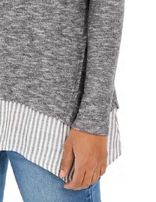 Style & Co Women's Layered-Look Tunic Black Size Small