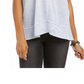 Style & Co Women's V Neck High Low Tank Top White Size X-Small