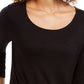 Style & Co Women's Tie-Front Top Black Size X-Small
