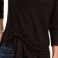 Style & Co Women's Tie-Front Top Black Size X-Small
