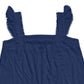 Style & Co Women's Embroidered Flutter-Strap Tank Top Navy Size Large
