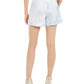 INC International Concepts Women's Tie-Dye Linen-Blend Shorts Blue Size 12