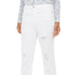 Style & Co Women's Ripped Crop Straight Jeans White Size 18