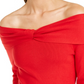 INC International Concepts Women's Twist Off The Shoulder Sweater Red Size Small