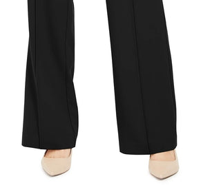 Alfani Women's Pintuck Tummy-Control Trousers Black Size 14 Petite