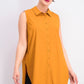 Alfani Women's Sleeveless Knit Button-Front Tunic Orange Size X-Small