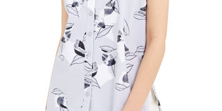 Alfani Women's Printed Tunic Grey Size Small