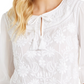 Style & Co Women's Cotton Peasant Blouse White Size X-Small