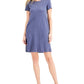 Style & Co Women's One-Pocket T-Shirt Dress Purple Size Small