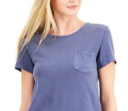 Style & Co Women's One-Pocket T-Shirt Dress Purple Size Small
