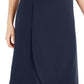 JM Collection Women's Solid Tulip Hem Skirt Blue Size Medium