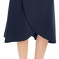 JM Collection Women's Solid Tulip Hem Skirt Blue Size Medium