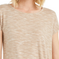 JM Collection Women's Tie Hem T-Shirt Beige Size Small