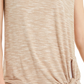 JM Collection Women's Tie Hem T-Shirt Beige Size Small