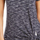 JM Collection Women's Tie-Hem T-Shirt Med Blue Size Small