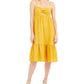 INC International Concepts Women's Dust Twist Front Shift Dress Yellow Size Large