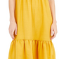 INC International Concepts Women's Dust Twist Front Shift Dress Yellow Size Large