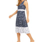 Charter Club Women's Floral Sleeveless Dress  Blue Size Medium