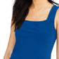 Alfani Women's Square Neck Tank Top Blue Size Medium