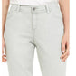 INC International Concepts Women's Frayed Hem Straight Leg Ankle Jeans Green Size 4