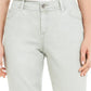 INC International Concepts Women's Frayed-Hem Straight-Leg Ankle Jeans Green Size 8
