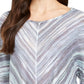 Style & Co Women's Stripe Front Tie Top Navy Size X-Large