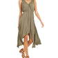 Style & Co Women's Handkerchief Hem Dress Green Size X-Small