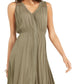 Style & Co Women's Handkerchief Hem Dress Green Size X-Small