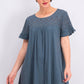 Style & Co Women's Flutter-Sleeve T-Shirt Dress Dark Gray Size Medium