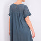 Style & Co Women's Flutter-Sleeve T-Shirt Dress Dark Gray Size Medium