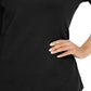 Karen Scott Women's Cotton Lace Up T-Shirt Black Size X-Small