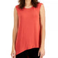 Alfani Women's Asymmetrical Sleeveless Top Red Size XX Large
