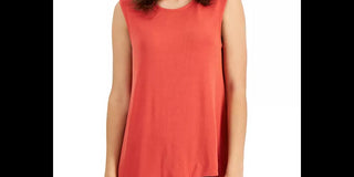 Alfani Women's Asymmetrical Sleeveless Top Red Size XX Large