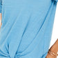 Style & Co Women's Lace Inset Top Blue Size X-Large