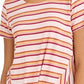 Style & Co Women's Striped Twist-Front Top Red Size XX-Large