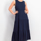 Style & Co Women's Tiered Sleeveless Dress Navy Size XX Large