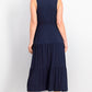 Style & Co Women's Tiered Sleeveless Dress Navy Size XX Large