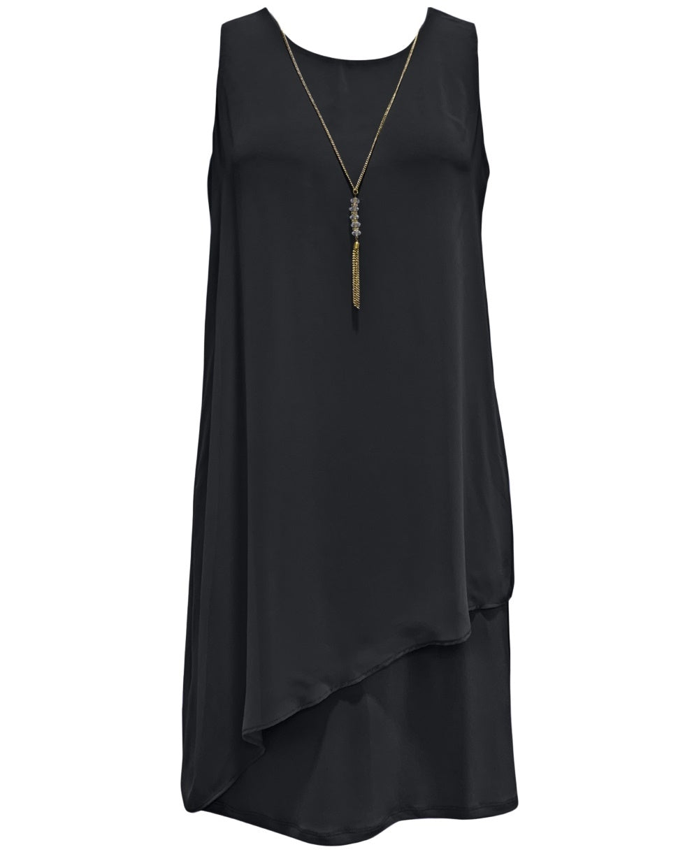 JM Collection Women's Necklace-Embellished Sheath Dress Black Size XX-Large